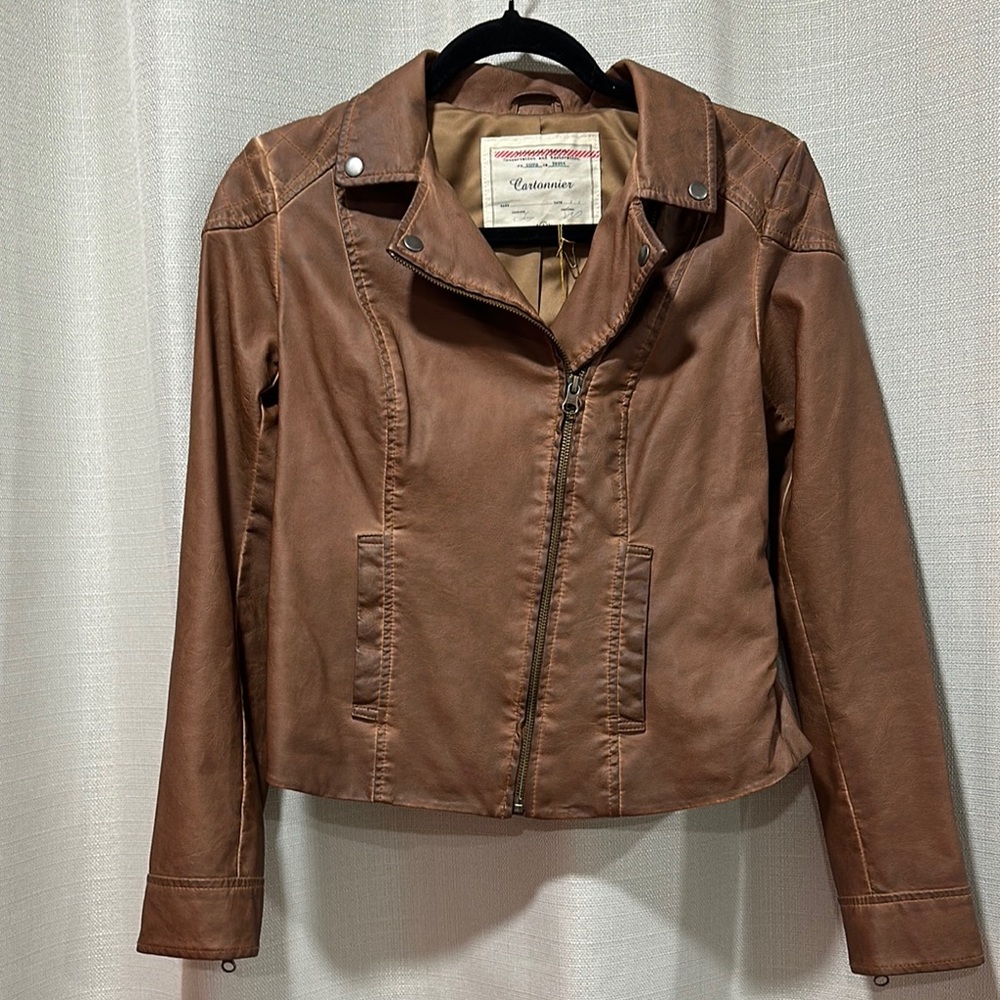 Anthropology faux leather jacket nwot